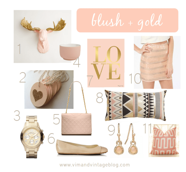 blush and gold color scheme- inspiration board