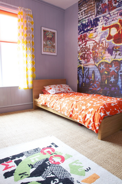 Graffiti Wall via Design Sponge