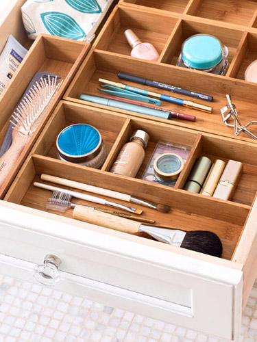 Organized bath drawers