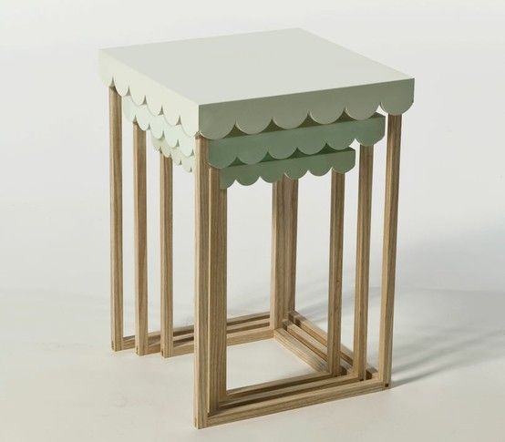 scallopped tables