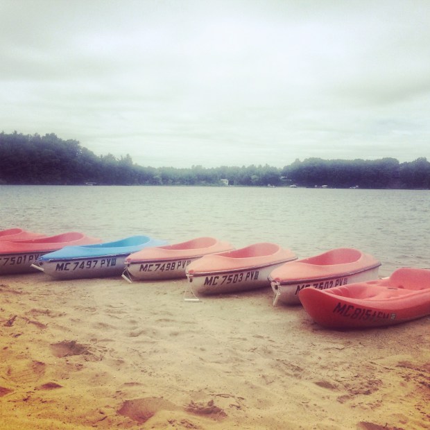kayaks on Crystal Lake