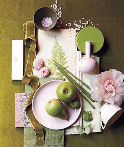 pink and green color palette